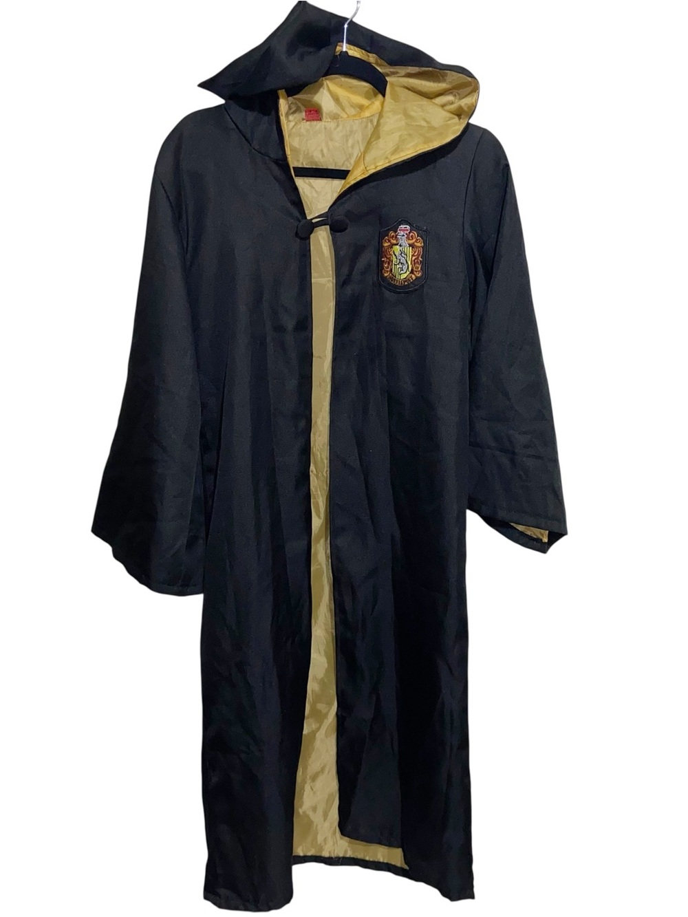 Harry Potter Hufflepuff Robe Cape Kids Large Childrens Costume Halloween Hood